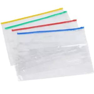 B4 투명 슬라이드 파일 지퍼백 비닐파우치 슬라이딩지퍼백 여행용파우치