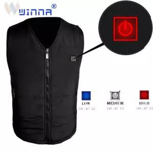 발열 온열 겨울 보온 조끼 난방 빨 Usb 충전 따뜻한 민소매 제어 온도 야외 캠핑 하이킹 자 켓