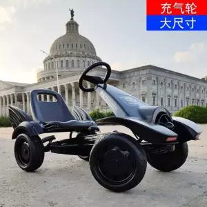 4륜 페달 바퀴 레이싱 빨간색 안전 이상 조정 페달좌석 카트 놀이 야외 인치