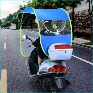 전기자전거 오토바이 방풍 우산 막 방수 차양 우천용