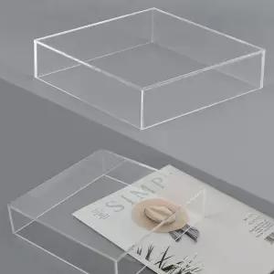 국산 투명 사각 박스 아크릴박스 수납 오픈형 진열대 진열대