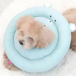 [반려] 블루 강아지 쿠션 고양이 핥음방지 S 넥카라 깔대기