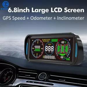 헤드업디스플레이 HUD KWHUD 경사계 4X4 오프 LCD 화면 디스플레이 차량용 속도계 디지털 GPS 주행 거리계