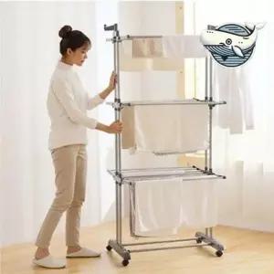 이불건조대 튼튼한 접이식 세탁물 건조대 이동식 행거 실내