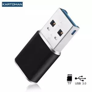 CF카드리더기 KARTOMAN 알루미늄 미니 usb 30 메모리 카드 리더 어댑터 TF 마이크로 SD pc 컴퓨터 노트북