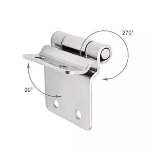호환  광택 처리된 스테인리스 스틸 소형 힌지 270도 회전 낚시 및 보석함용 고강도 가구 하드웨어