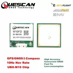 GPS수신기 QUESCAN M10FD 10Hz M10 GPS GNSS 모듈 나침반 UBX M10050 KB GLONASS Galileo BeiDou 드론 비행