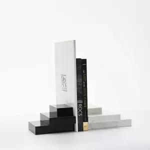 침실용 장식품 모던 심플 흑백 계단 대리석 북엔드 매거진 선반 거실 침실 호텔 카페 서점 데스크톱 장식