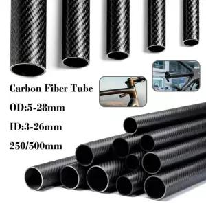 SUS파이프 1개 트윌 무광 카본 파이버 튜브 파이프 드론 외경5-28mm 내경3-26mm 길이 250500mm