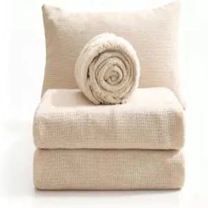 18인치 딥 포켓 울트라 소프트 및 웜 럭셔리 침구 세트와 2개의 베개 커버가 있는 부드러운 플리스