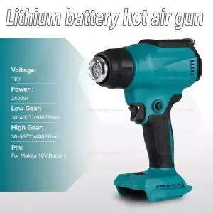 무선히팅건 열풍기 21V 무선 LED 디스플레이 수축 포장 핫 에어 드라이어 납땜 수공예용 핸드 툴