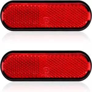 2 PCS 모터사이클 리플렉터 M6 x 1.0 나사 장착 플라스틱 안전 경고 스쿠터 자전거용 범용 후방 액세서리