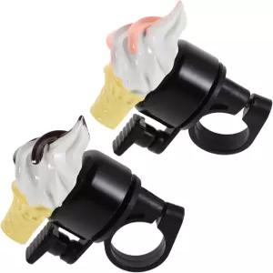 프레티줌 2pcs 알루미늄 미니 스크림 디자인의 밝은 자전거 벨 스쿠터 세발자전거 귀여운 액세서리 그리고