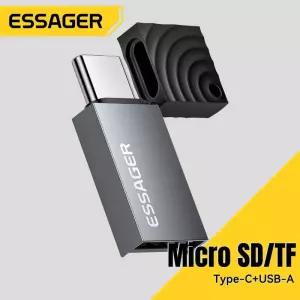 CF카드리더기 Essager 2-in-1 미니 C USB20 카드 리더 어댑터 마이크로 SD TF 메모리 아이폰 16 15 Pro 화