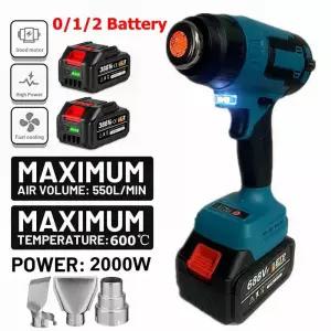 무선히팅건 열풍기 무선 히트 건 50-600 ℃ 공기 기계 휴대용 전기 충전식 난방 장비 Makita 18V 배터리