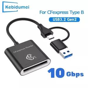 CF카드리더기 10Gbps CFexpress B 카드 리더기 USB32 Gen2 어댑터 휴대용 A-C CF 익스프레스 윈도우 XP MAC