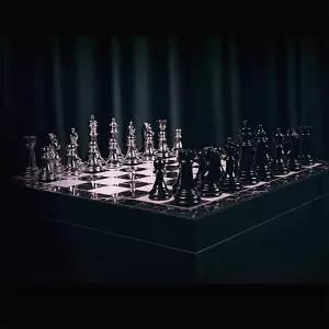 고급 체스 세트 금속 무게 말 수제 맞춤 대리석 나무 체스판 수납 공간 14.5인치 아빠 생일 선물 디어