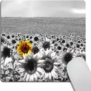 데스크탑 컴퓨터 PC 및 노트북용 부드러운 미끄럼 방지 해바라기 필드 마우스 매트 사무실 가정용 맞춤형