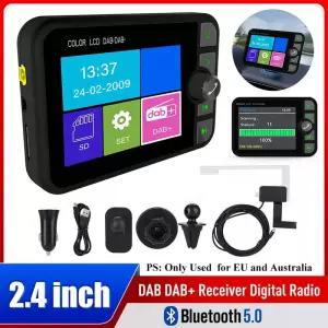 GPS수신기 24인치 DAB 라디오 수신기 LCD 컬러 스크린 MP3 음악 플레이어 FM 송신기 디지털 신호 어댑터