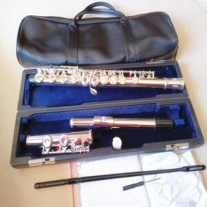 탑플루트 제작 JUPITER 16홀 은도금 트랜스버스 플루타 오브투레이터 C 키와 E 키 악기