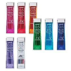 색칠용샤프심 유니 지워지는 컬러 샤프심 컬러심 0.5mm 10개 1세트