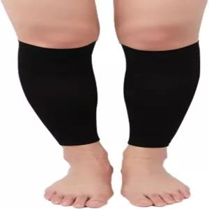 정강이 부목 를 위한 WEISUYUUS 1쌍 종아리 압박 소매 다리 브레이스 축구용 무족 양말