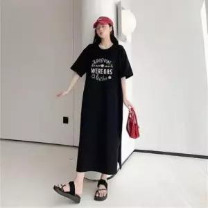 [SBD] 원피스 트임 빅 영문 밑단 오버핏