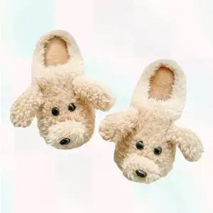 [에이치플러스몰]WL 강아지 털실내화 겨울 여성 실내화 사무실슬리퍼