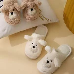 [에이치플러스몰]WL 거실층간소음 곰 곰돌이 조리원 털신 슬리퍼 실내화
