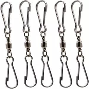 윈드 스피너용 LGGE 액세서리 5개의 PCS 스무스 스피닝 듀얼 클립 회전 걸이 나선형 꼬리 트위스터 양말