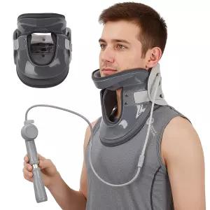 에어 펌프가 장착된 Mathgetin 자궁경부 견인 장치 를 위한 풍선 목 스트레칭기 감압을 경추 브레이스 칼라