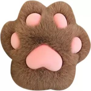 웨이웨이리 귀여운 고양이 발 플러시 베개 사무실 의자 허리 쿠션 소프트 카 발톱 모양 낮잠 장식 소파