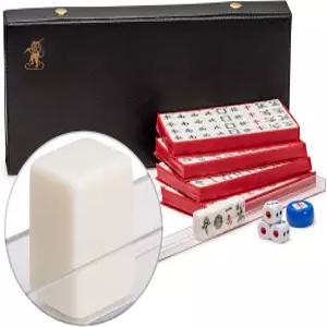 옐로 마운틴 미니 중국 마작 여행 게임 세트 수입 작은 흰색 타일이 있는 MJ