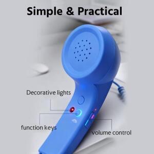 마이크가 포함 전화기 핸드셋 스타일 엉킴 리스 와이어 유선 핸들 리시버 타단자-C 휴대용 휴대폰