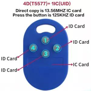 RF카드 RFID 다중 키 포브 태그 ID IC 1356mhz 1k S50 UID 변경 5 in 1 125khz T5577 EM 카드 로트 당 1개