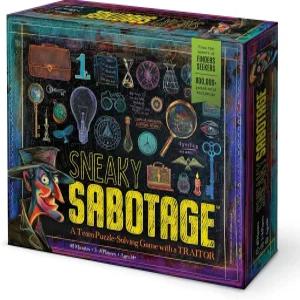 교활한 사보타주 파티 게임 - 배신자와 함께하는 팀 퍼즐 해결 어른과 가족을 위한 탈출실 및 사회 공제