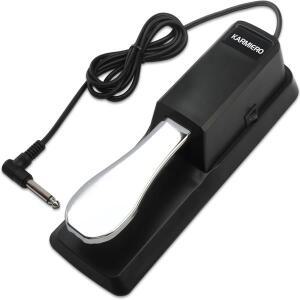 극성 스위치 포함 키보드용 유니버셜 서스테인 페달 MIDI 디지털 피아노용 1/4인치 플러그 야마하 카시오