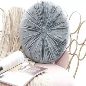 vctops 원형 벨벳 의자 패드 매우 부드러운 두꺼운 던지기 베개 호박 모양 쿠션 시트 바닥 블루 그레이 16