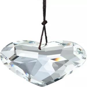 창문 홈 가든 크리스마스 파티 결혼식 장식용 체인 펜던트 달린 컬러풀 하트 크리스탈 선캐처 걸이 흰색