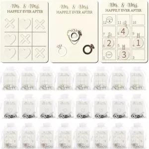 할로스큐메 24 신부 샤워 파티를 위한 오간자 가방과 함께 뱀과 사다리 반지 던지기로 하객을 결혼식