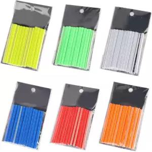 MOXRUQ 72 PCS 자전거 스포크 리플렉터 360도 가시성 휠 컬러풀 야간 안전 반사 스티커 모터사이클 다색