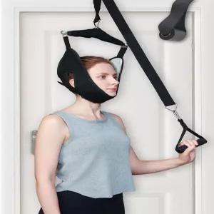 문 너머 경추 견인 장치 - 감압 및 를 위한 목 스트레칭 가정용 슬링을 사용하여 긴장과 경직을 합니다