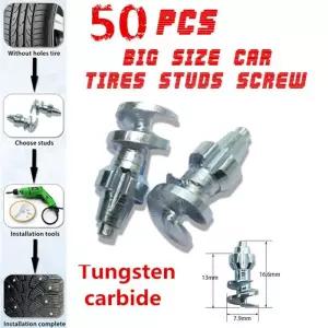 스노우체인 50개 79x166 미리메터 큰 텅스텐 카바이드 차량용 타이어 스터드 나사 스노우 스파이크 휠 체인