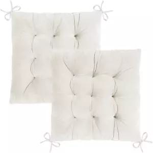 2팩 사각 시트 쿠션 - 벨벳 및 슬로우 리바운드 폼 의자 패드 베개 주방 다이닝 사무용 다다미(16 x16