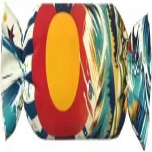 콜로라도-선-수채화-스플래시 캔디 튜브 쿠션이 채워진 오겐스턴 모양 베개 삽입