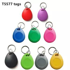 RF카드 10 조각 EM4305 T5577 복사기 배지 복사 125khz RFID 태그 llavero Porta Chave 카드 키 Fob 토큰
