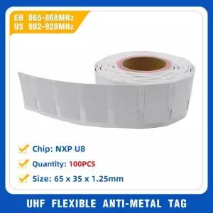 RF카드 TF6265 65x35mm 100개 장거리 RFID 금속 스티커 액세스 제어 장비 관리 태그