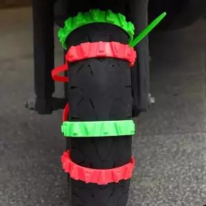 스노우체인 오토바이 자전거 12개 미끄럼방지 스노우 체인 겨울 타이어 휠 케이블 타이 비상