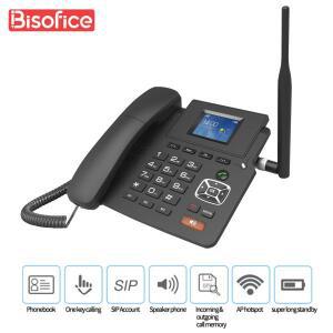 P03-4G 데스크탑 무선 전화 4G VOIP 지지대 2 SIP 계정 와이파이 SIM 카드 안테나 LCD 화면 자동 응답
