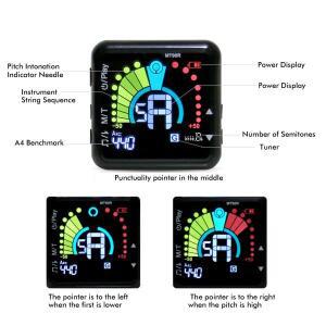 메트로놈 튜너 클립온 충전식 2 in 1 다기능 현악기 튜닝 장치